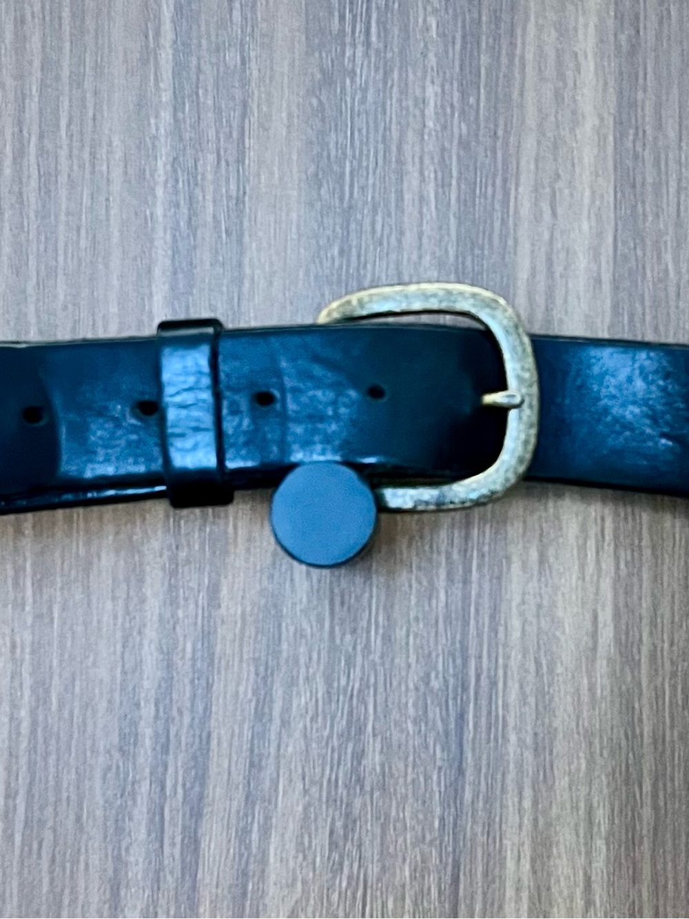 Justin Black Leather Unisex Belt with Brass Buckle